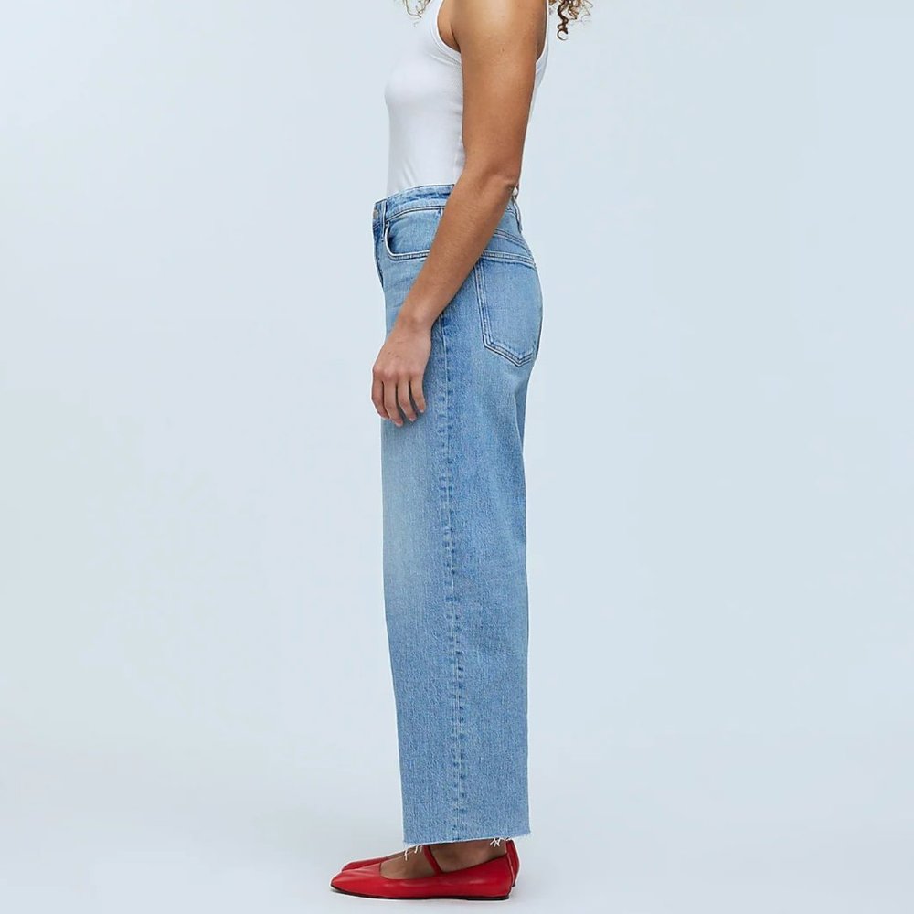 Madewell Perfect Vintage Jean wide-leg raw-hem crop